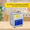 VEVOR Ultrasonic Cleaner 2L Digital Ultrasonic Parts Cleaner with Timer 40kHz Professional 304 Stainless Steel Ultrasonic Cleaner 110V for Jewelry Wat