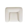 Alpine 44" Sherpa Arm Chair, Ivory White Boucle