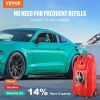 VEVOR Fuel Caddy, 32 Gallon, Portable Fuel Storage Tank On-Wheels, with Manual Transfer Pump, Gasoline Diesel Fuel Container for Cars, Lawn Mowers