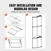 VEVOR Window Door Awning Canopy, 120" x 40" Door Canopy Exterior, UF50+ PC Sunshade Sheet Awnings, Outdoor Patio Awning Sun Shade, Transparent