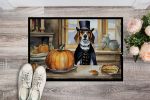 Beagle Fall Kitchen Pumpkins Doormat Front Door Mat Indoor Outdoor Rugs for Entryway, Non Slip Washable Low Pile, 24H X 36W