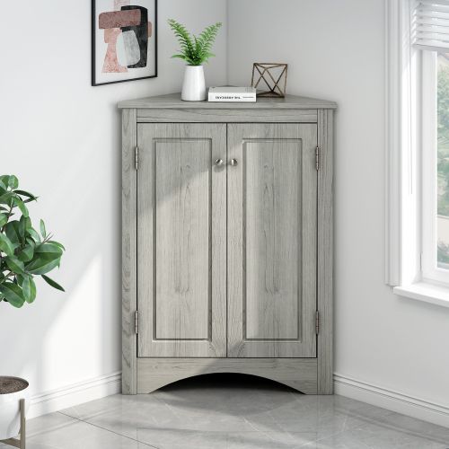 Triangle Bathroom Storage Cabinet with Adjustable Shelves, Freestanding Floor Cabinet for Home Kitchen Triangle Bathroom Storage Cabinet with Adjustable Shelves, Freestanding Floor Cabinet for Home Kitchen