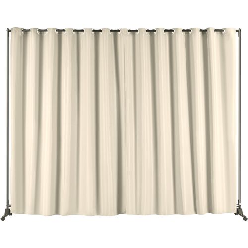 VEVOR Room Divider, 8 ft x 10 ft Portable Panel Room Divider with Wheels Curtain Divider Stand, Room Divider Privacy Screen for Office, Bedroom