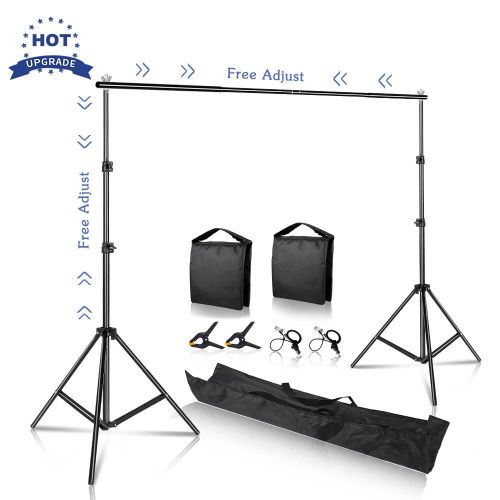 Photography Backdrop Stand 2x2/3M Adjustable Photography Background Support System Kit Carrying Bag for Photo Frame Video Studio
