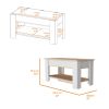 Daffodil Bench, Liftable Top And Lower Panel